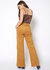 Women's Corduroy Wide Leg High Waist Pants In Dijon