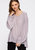 Women's Hi-Lo Elastic Banded Hem Top In Lavander - Lavander