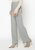 Women's High Waist Ribbed Knit Straight Pants - Dove