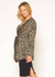 Women's Leopard Tie Front Top In Brown Ivy Leopard