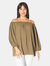 Women's Long Sleeve Cold Shoulder Camisole in Olive - Olive