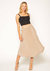 Women's Lurex Pleated Maxi Skirt - Blush