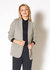 Women's Open Front Blazer - Black Houndstooth Plaid