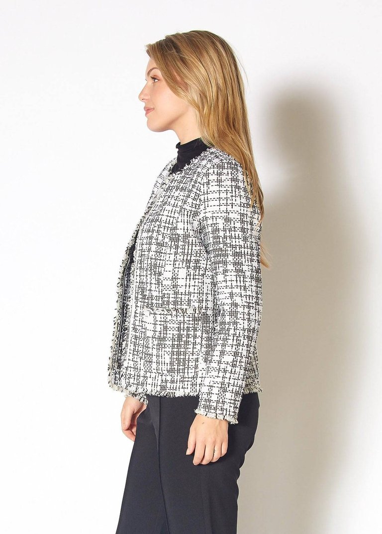 Women's Open Front Tweed Blazer