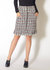 Women's Plaid Tweed Zipper Front Skirt