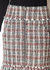 Women's Plaid Tweed Zipper Front Skirt