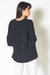 Women's Pleated Bell Sleeve Top in Black