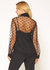 Women's Polkadot Mesh Blouse With Cami