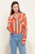 Women's Printed Linen Button Down Shirt - Multi