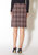 Women's Red Tweed High Rise Pencil Skirt