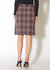 Women's Red Tweed High Rise Pencil Skirt