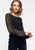 Women's Ribbed Round Neck Holiday Top