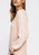 Women's Round Neck Sweater With Long Cuff Sleeves In Blush