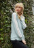 Women's Round Neck Sweater With Long Cuff Sleeves In Powder Mint