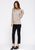 Women's Self-Tie Mock Neck Sweater Top