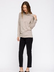 Women's Self-tie Mock Neck Sweater Top