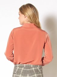 Womens Shawl Collared Shirt