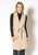 Women's Sleeveless Trench Vest - Khaki