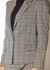 Women's Span Plaid Notch Collar Tweed Blazer