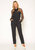 Women's Tie Waist Slim Trouser - Black