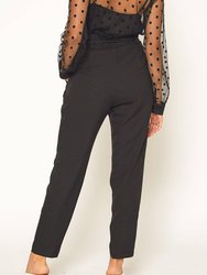 Women's Tie Waist Slim Trouser