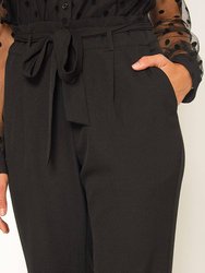 Women's Tie Waist Slim Trouser