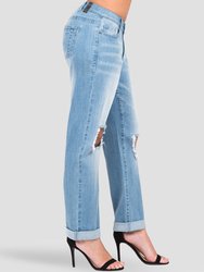 Curvy Fit Verla Destroyed Boyfriend Jeans