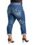 Plus Size Women's Curvy Fit Bleach Spots Boyfriend Jeans