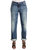 Women's Curvy Fit Medium Stretch Rolled Boyfriend Jeans