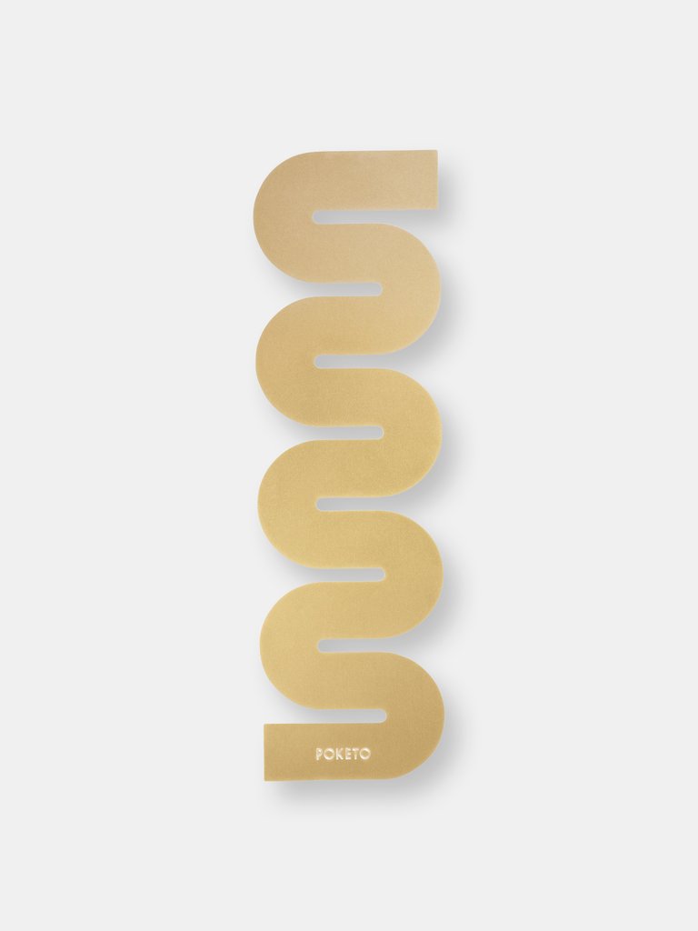 Brass Bookmark in Wave