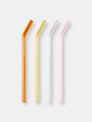 Glass Straws in Warm Set - Multi