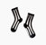 Sheer Socks in Black Lines - Black