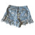 Bleach Splatter Shorts In Light Wash