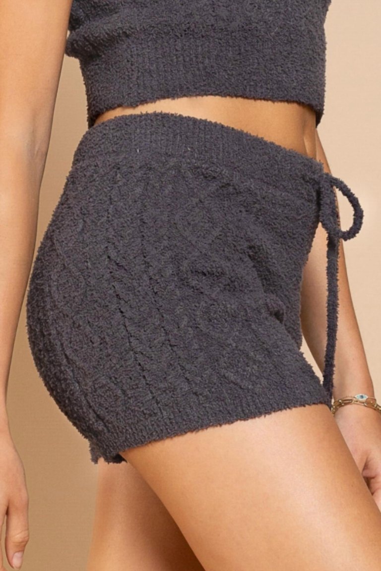 Cozy Knit Cable Shorts