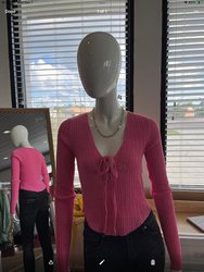 Fitted Sweater With Scoop Neck Line