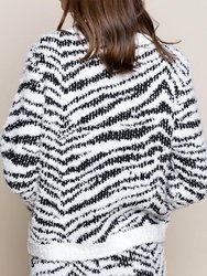 Fuzzy Zebra Sweatshirt