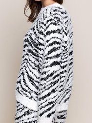 Fuzzy Zebra Sweatshirt
