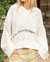 Lace Trim Chenille Sweater - Butter Cream