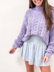 Lily Mock Neck Sweater - Lavender