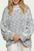 Mock Neck Knit Sweater - Grey Two-Tone