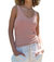 Raw Edge Sleeveless Top In Dusty Rose - Dusty Rose