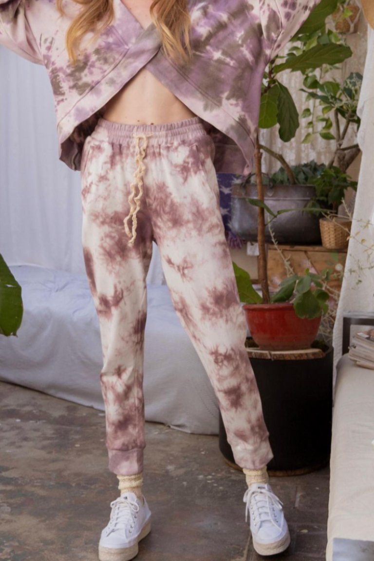 Tie Dye Jogger In Wild Berry Splash - Wild Berry Splash