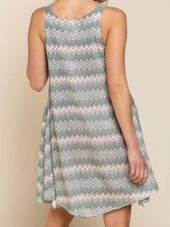 Zig Zag Pattern Dress