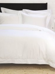 Classico Hemstitch Cotton Sateen Pillow Sham - White