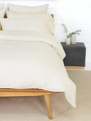 Parker Linen Duvet Cover Set - Cream