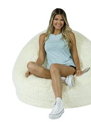 Air Candy Mongolian Fur Inflatable Chair Ivory - Ivory