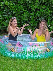 Inflatable Sunning Pool - 60 x 15" - Butterfly Garden Party