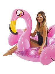 PoolCandy Jumbo 48" Pink Glitter Flamingo Pool Tube