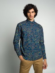 Camo Movement Printed Casual Button-Down Long Sleeve Shirt