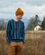 Crew Neck Multicolored Jacquard Knit Sweater With Rider Stripe Pattern